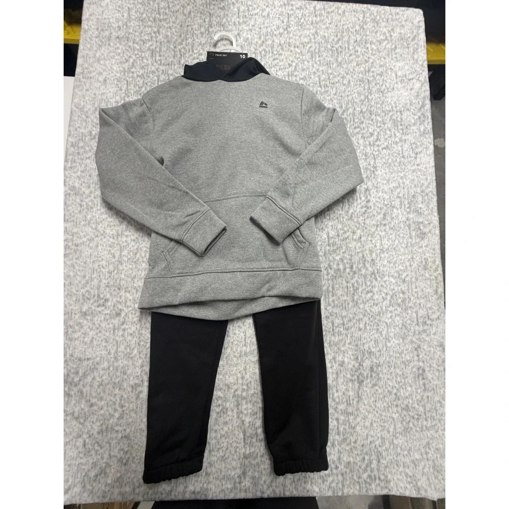 RBX Boys 2 Piece Activewear Set Grey Black Hoodie‎ and Joggers Tracksuit Size 10